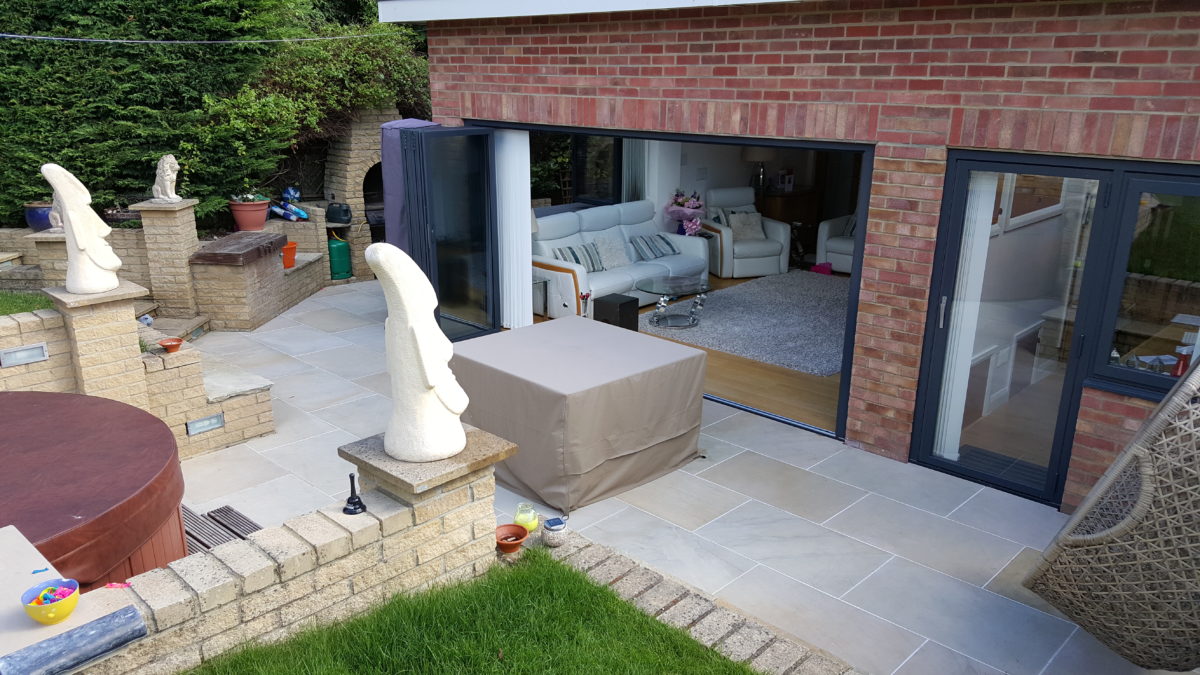 Rear Extension with BiFolding Doors and a structural knock through In